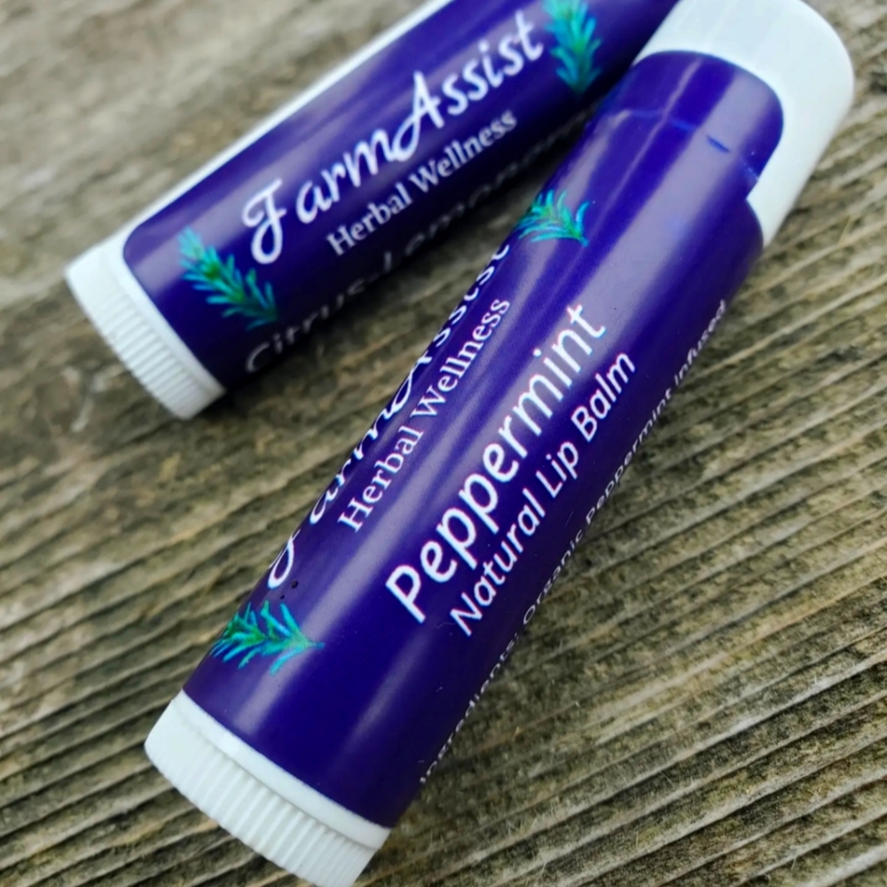 Peppermint all natural herbal lipbalm